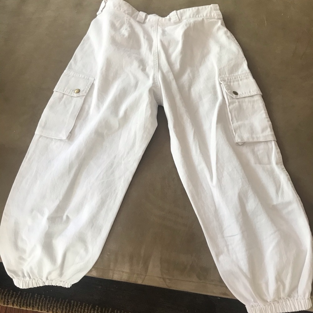White Cargo Pants